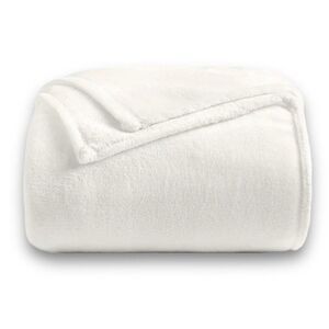 Everyday White Plush Blanket 65”x50”